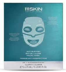 Заспокійлива двосегментна маска для обличчя 111Skin Anti Blemish Bio Cellulose Facial Mask, 5 шт