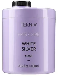 Маска для нейтрализации желтого оттенка для светлых и мелированных волос Lakme Teknia White Silver Mask, 1000 мл