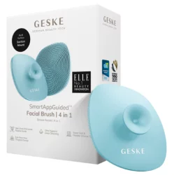 Щітка для обличчя з тримачем 4 в 1 бірюзова Geske Facial Brush 4 in 1  Turquoise