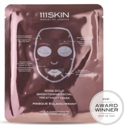 Освітлювальна маска для обличчя з рожевим золотом 111Skin Rose Gold Brightening Facial Treatment Mask Box, 5 шт