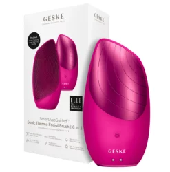 Электронная звуковая термощетка для лица Geske Sonic Thermo Facial Brush 6 в 1 Magenta