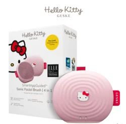 Електронна ультразвукова щітка для обличчя GESKE Sonic Facial Brush 4 в 1 by Hello Kitty HK Pink