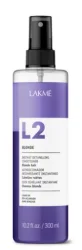 Двухфазный несмываемый спрей-кондиционер Lakme L2 Blonde Instant Detangling Conditioner для светлых и седых волос, 300 мл