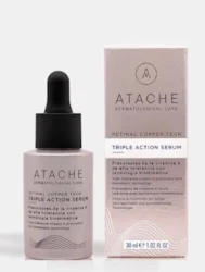Ночная омолаживающая сыворотка с ретиналом и пептидами меди Atache Retinal Copper Tech Triple Action Serum, 30 мл