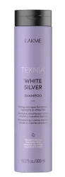 Тонирующий шампунь  для нейтрализации желтого оттенка волос Lakme Teknia White Silver Shampoo, 300 мл