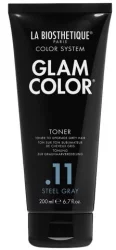 Бальзам для натурального седого волоса с антижелтым эффектом La Biosthetique  Glam Color Toner Steel Gray.11, 200 мл
