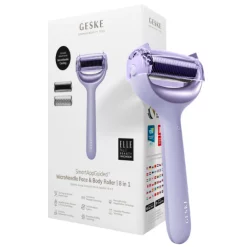Електронний ролер для обличчя та тіла з мікроголками GESKE MicroNeedle Face&Body Roller 8 в 1 Purple