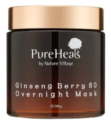 Ночная маска для лица с женьшенем Pureheals Ginseng Berry 80 Overnight Mask, 100млл