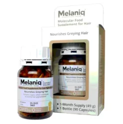 Молекулярная добавка для восстановления цвета седых волос Oxford Biolabs Melaniq, 90 шт