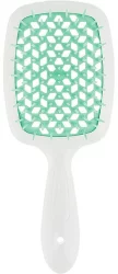 Гребінець для волосся Janeke Superbrush the Original (біло-смарагдовий)