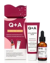 Подарунковий набір для зволоження шкіри Q+A Hydrating Heroes Gift Set (сироватка, 30 мл + крем, 75 мл)