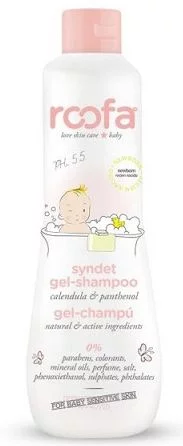 Синдет гель-шампунь с календулой и пантенолом для чувствительной кожи, с рождения Roofa Syndet Gel Shampoo, 200 мл