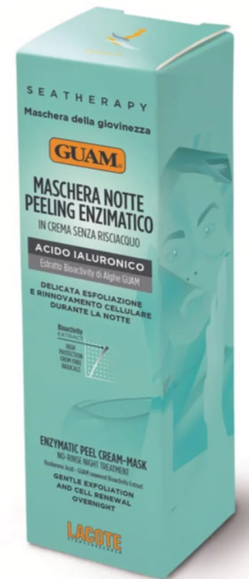 Ночная энзимная пилинг-маска для лица Guam Seatherapy Maschera Notte Peeling Enzimatico, 75 мл
