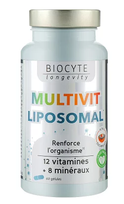 Пищевая добавка на основе 12 витаминов Biocyte Longevity Multivit Liposomal, 60 шт