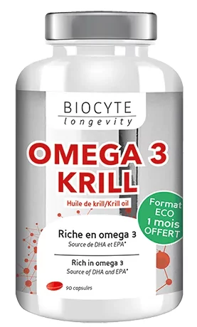 Масло криля Biocyte Longevity Omega 3 Krill 500 mg, 90 шт