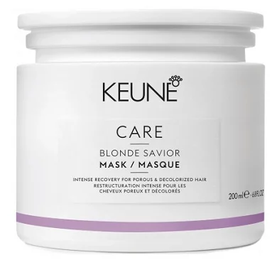 Маска для зміцнення волосся Тотал блонд Keune Care Blonde Savior Mask, 200 мл