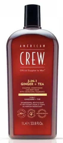 Шампунь American Crew Energizing Shampoo, Conditioner and Body wash Ginger Tea, 1000 мл