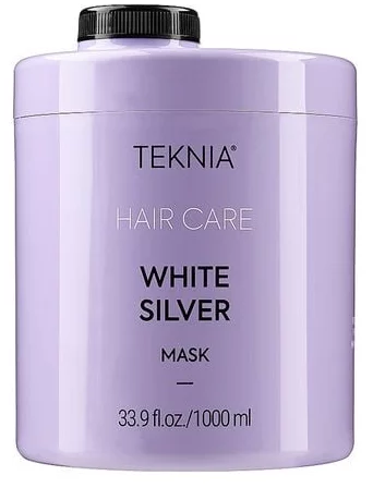 Маска для нейтрализации желтого оттенка для светлых и мелированных волос Lakme Teknia White Silver Mask, 1000 мл