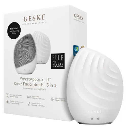 Электронная ультразвуковая щетка для лица Geske Sonic Facial Brush 5 в 1 White