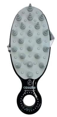 Силиконовая массажная щетка для мытья головы Casalfe черная