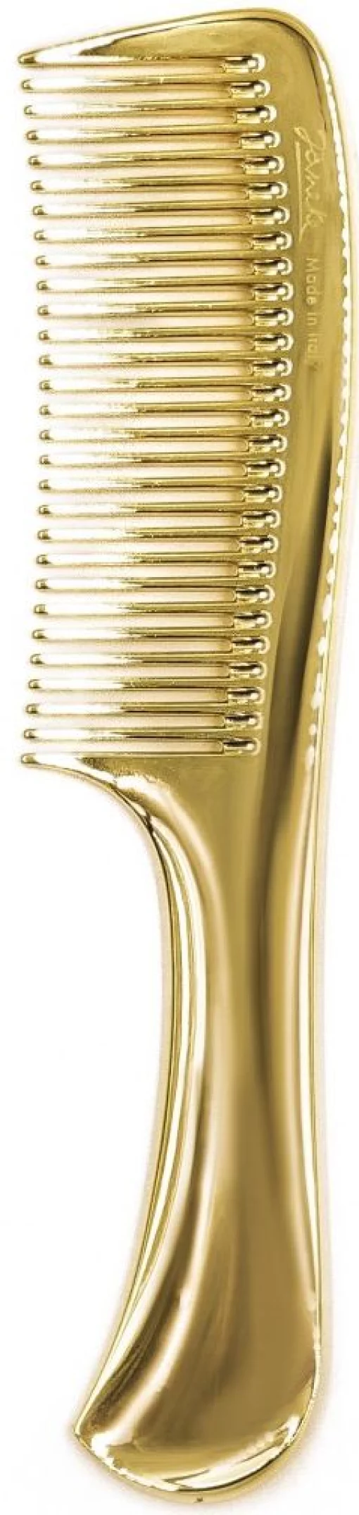 Гребінець золотистий з ручкою Janeke