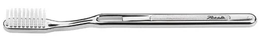 Зубна щітка середньої жорсткості срібло Janeke Golden Toothbrush