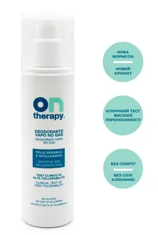 Безпечний дезодорант з пробіотиками Dermophisiologique OnTherapy Deodorante Vaporizzatore no Gas, 100 мл