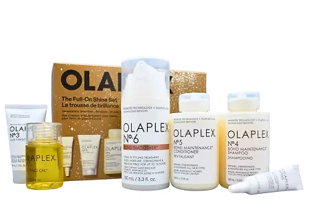 Косметичний набір для догляду за волоссям та його укладання Olaplex The Full On Shin Set