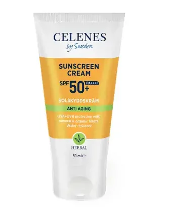 Солнцезащитный крем Celenes Sunscreen Cream SPF 50+ Anti Aging, 50 мл
