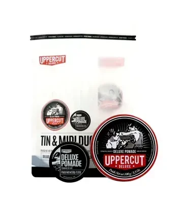 Подарочный набор для укладки волос Uppercut Deluxe Tin &amp; Midi Duo Deluxe Pomade