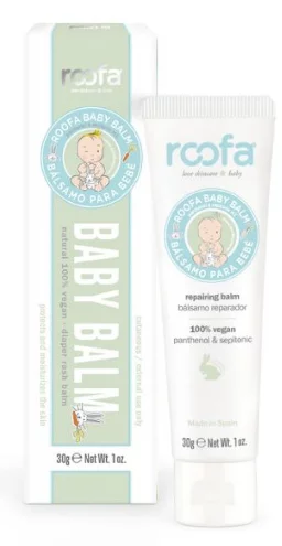Дитячий бальзам з пантенолом та сепітоніком 100% веган Roofa Baby Balm with Panthenol та Sepitonic 100% Vegan, 30 гр.