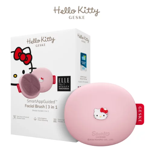 Щітка для обличчя Geske Facial Brush 3 в 1 by Hello Kitty pink