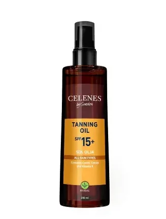 Масло для загара Celenes Tanning Oil SPF 15, 200 мл