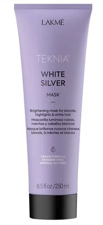 Маска для нейтрализации желтого оттенка для светлых и мелированных волос Lakme Teknia White Silver Mask, 250 мл