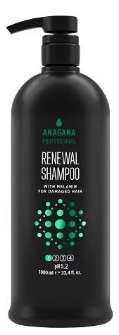 Шампунь із меланіном для пошкодженого волосся Anagana Professional Renewal Shampoo With Melanin, 1000 мл