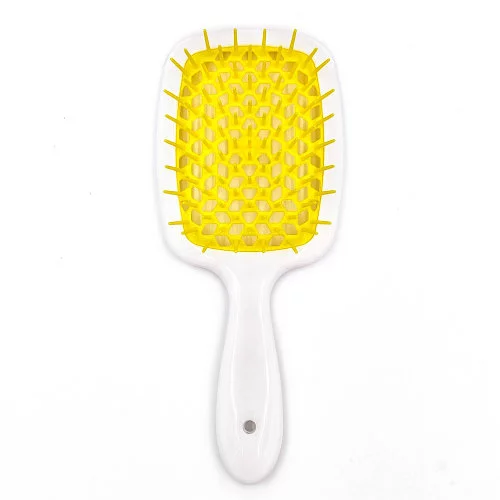 Гребінець для волосся Janeke Superbrush the Original (білий з жовтим)