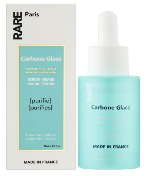 Очищаюча сироватка для обличчя з гамамелісом та екстрактом мальви RARE Paris Carbone Glace Purifying Face Serum, 30 мл