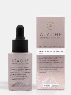Ночная омолаживающая сыворотка с ретиналом и пептидами меди Atache Retinal Copper Tech Triple Action Serum, 30 мл