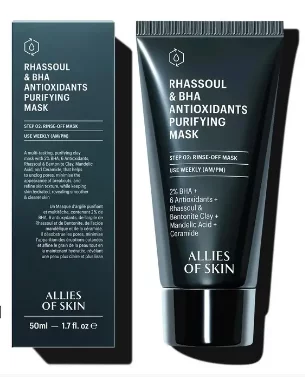 Очищающая маска для проблемной кожи Allies of Skin Rhassoul &amp; BHA Antioxidants Purifying Mask, 50 мл