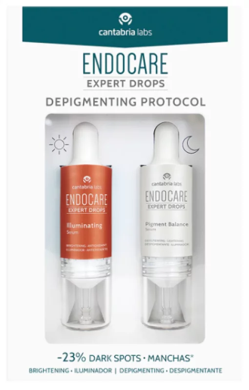 Набор депигментирующих сывороток Cantabria Labs Endocare Expert Drops Depigmenting Protocol, 2x10 мл