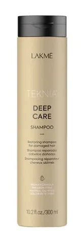 Восстанавливающий шампунь Lakme Teknia Deep Care Shampoo для поврежденных и сухих волос, 300 мл.