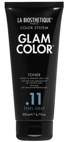 Бальзам для натурального седого волоса с антижелтым эффектом La Biosthetique  Glam Color Toner Steel Gray.11, 200 мл