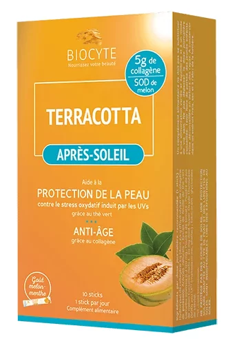 Харчова добавка від наслідків засмаги Biocyte Terracotta Apres Soleil, 10 стиків