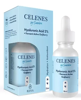 Зволожуюча сиворотка з гіалуронової кислотою Celenes celenes hyaluronic acid + ferment active gojiberry, 30 мл