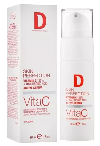 Активная сыворотка с витамином С 25% и гиалуроновой кислотой Dermophisiologique Skin Perfection VitaC, 30 мл