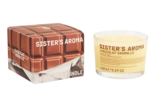 Ароматична свічка Sister&rsquo;s Aroma Chocolat Vannille  "Ваніль та молочний шоколад", 150 г