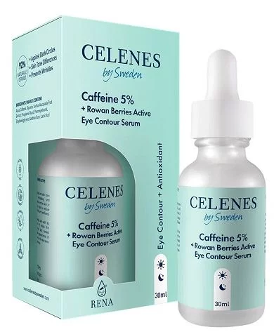 Сироватка від набряків з кофеїном 5% для зони навколо очей Celenes, 30 мл