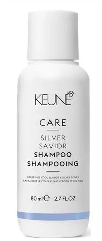 Нейтрализующий серебряный шампунь для светлых и осветленных волос Keune Silver Savior Silver Shampoo, 80 мл