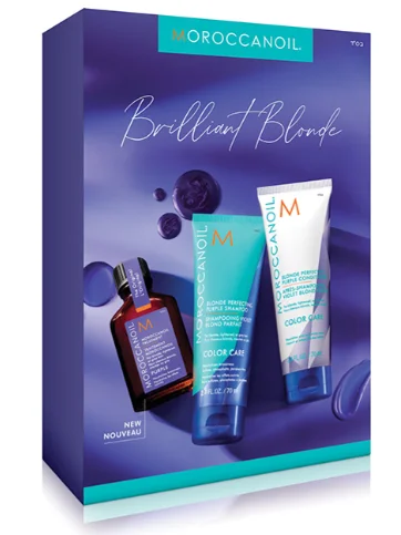 Набор стайлинг Moroccanoil Brilliant Blonde Purple Trio Kit
