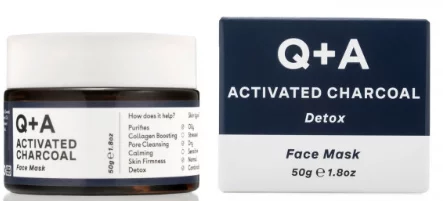 Маска для обличчя &quot;Детокс&quot; з активованим вугіллям Q+A Activated Charcoal Face Mask, 50 мл